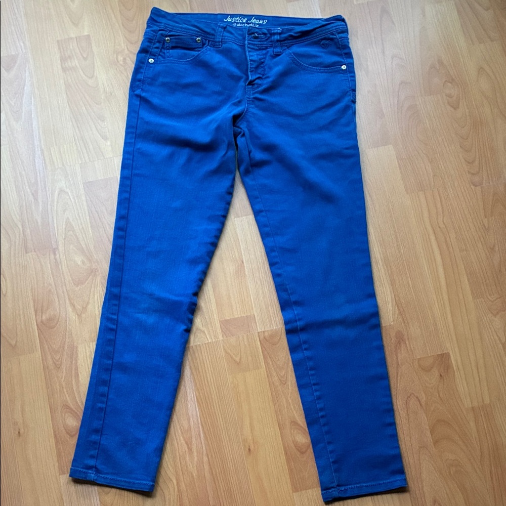 Justice Vibrant Blue Skinny Jeans